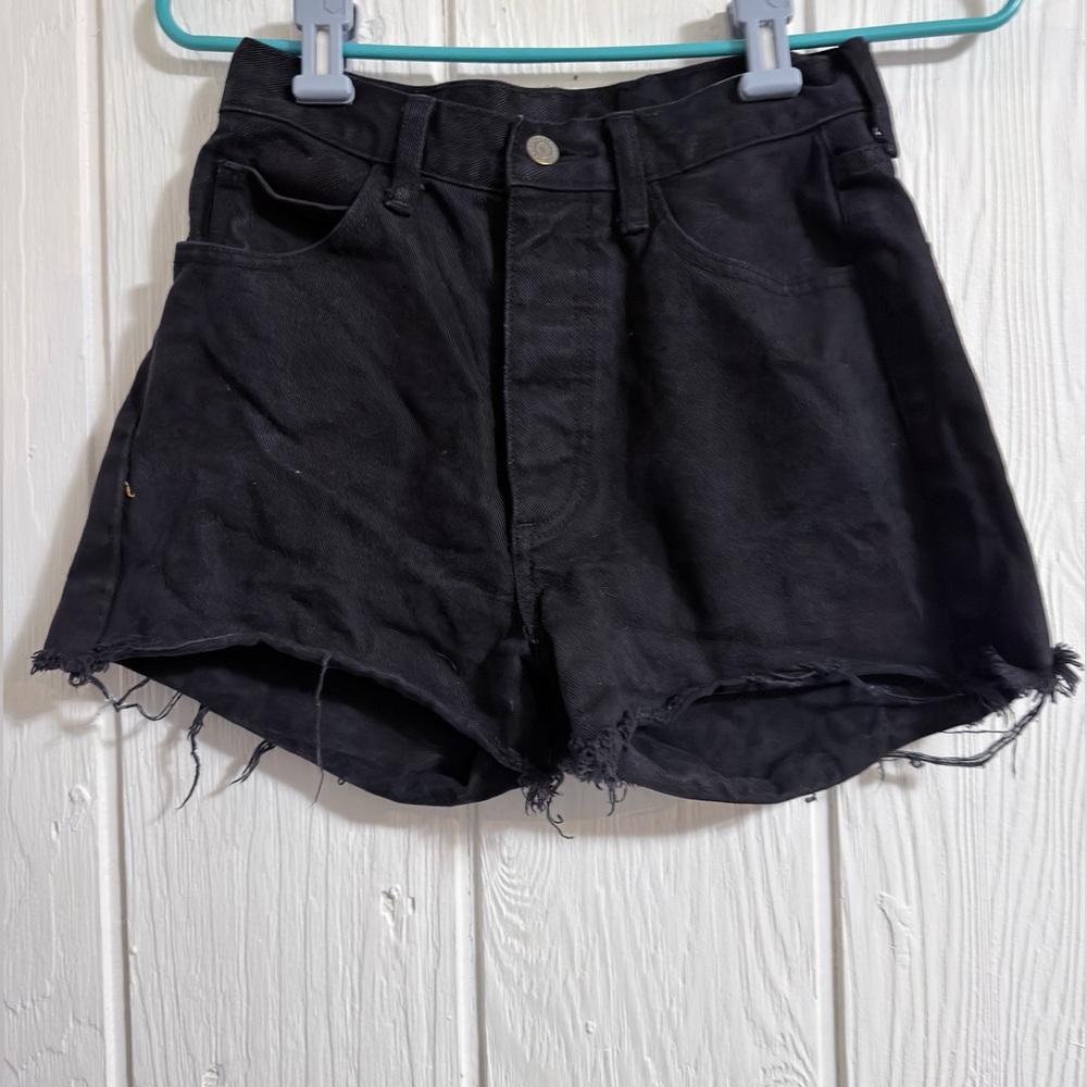 J. Galt Shanghai Black Button-Up Shorts